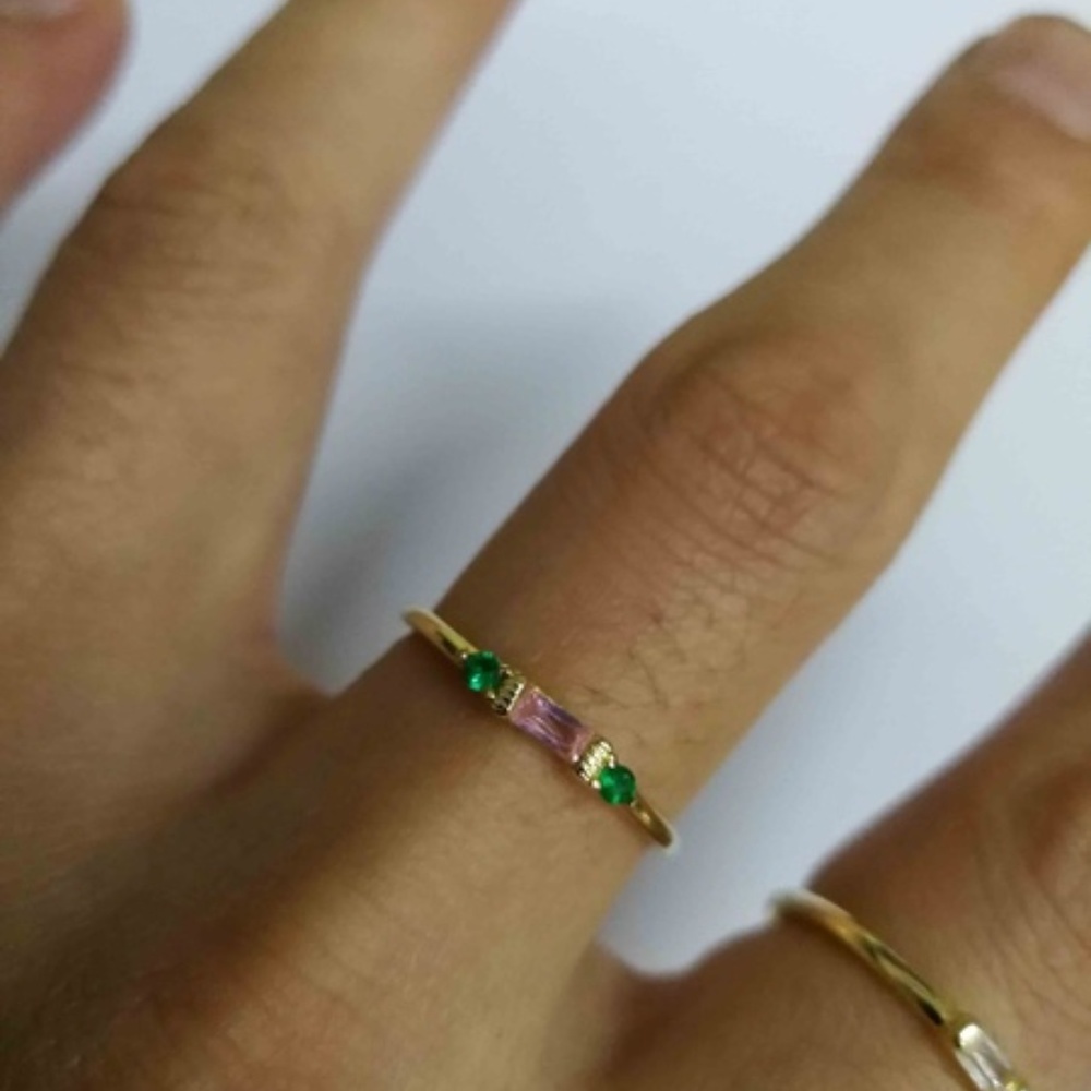 ✨HOST PICK🍸✨ 18k Yellow Gold Plated CZ 4pc rings - Picture 2 of 3